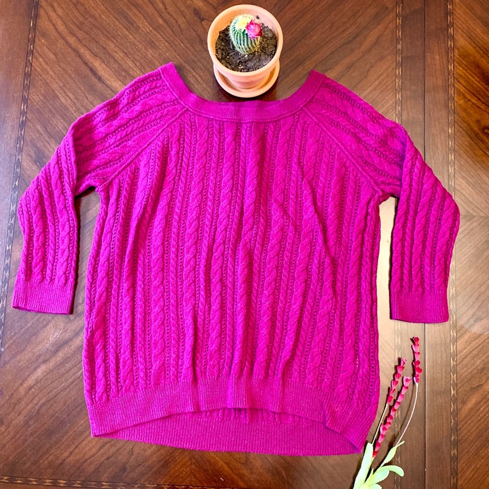 American 🦅 Eagle pink purple short sleeve sweater